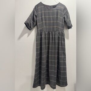 Roolee Charcoal Plaid Dress